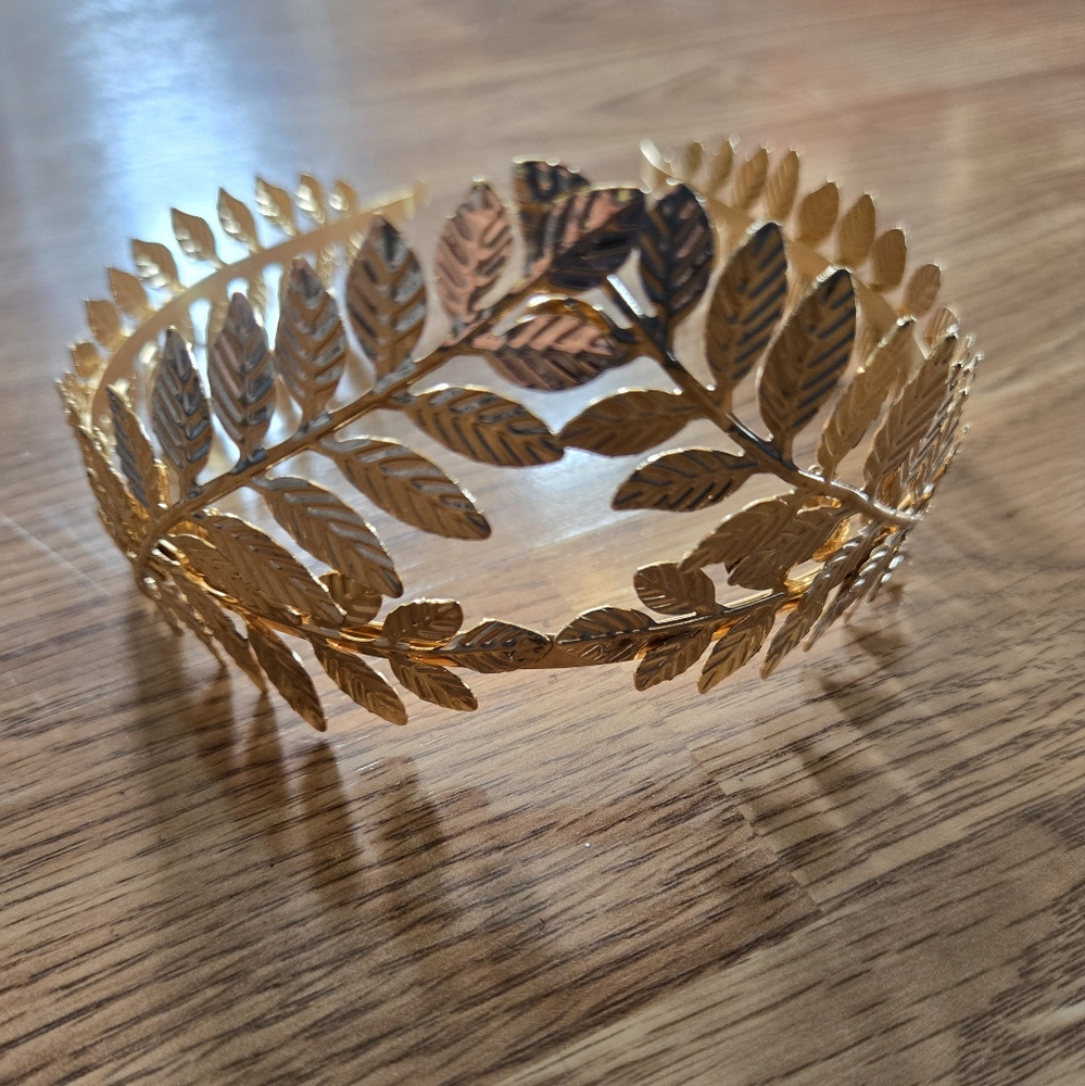 Gold Leaf Design Headband/Crown